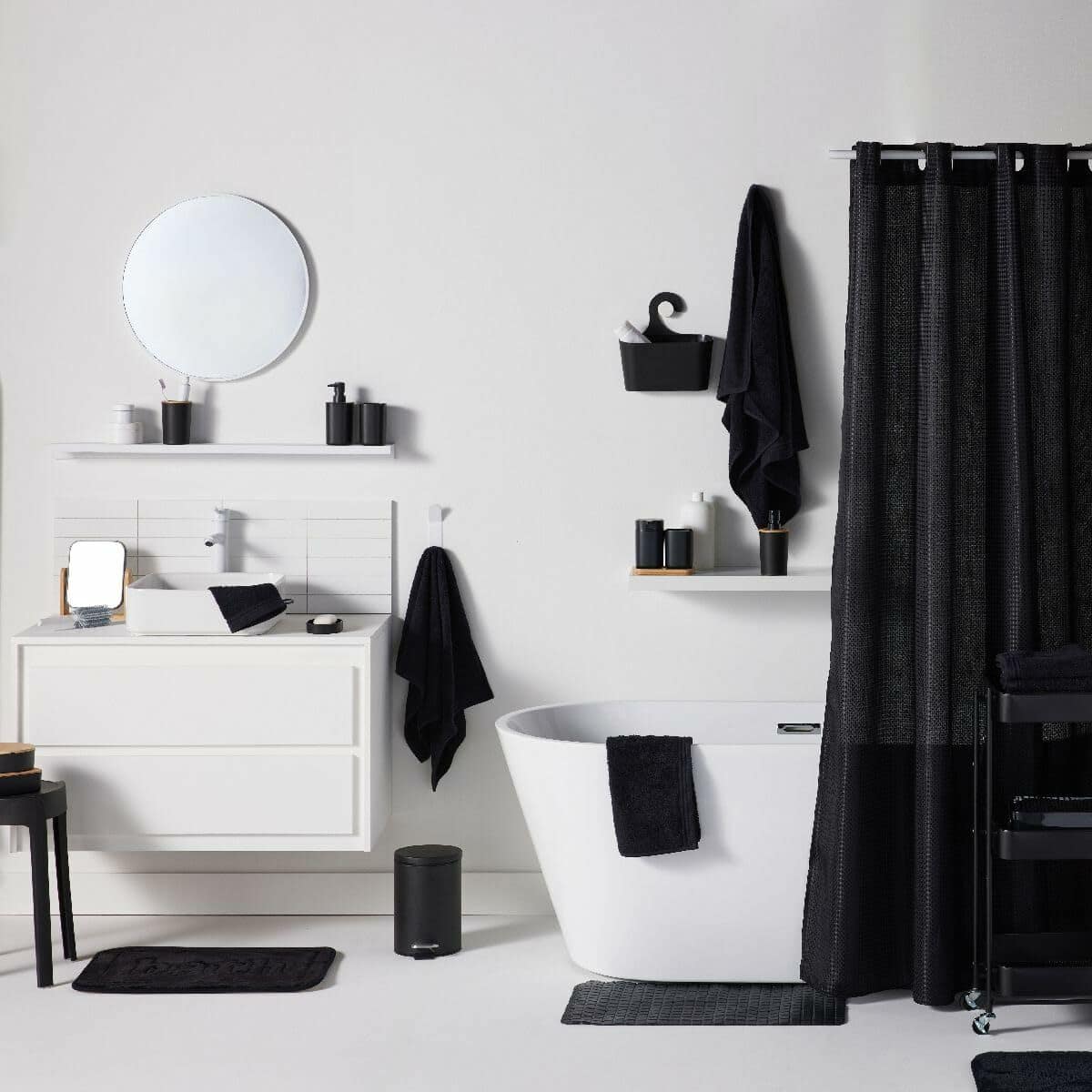 Alfombrilla Antideslizante para Bañera TODAY UTILITY Negro 40 x 60 cm 2 S71023798_1