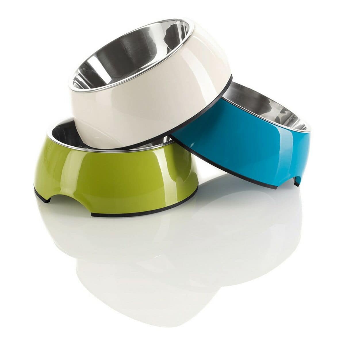 Comedero para Perro Hunter Melamina Acero Inoxidable Negro 350 ml (18,5 x 18,5 x 9,5 cm) 5 S6101368_4