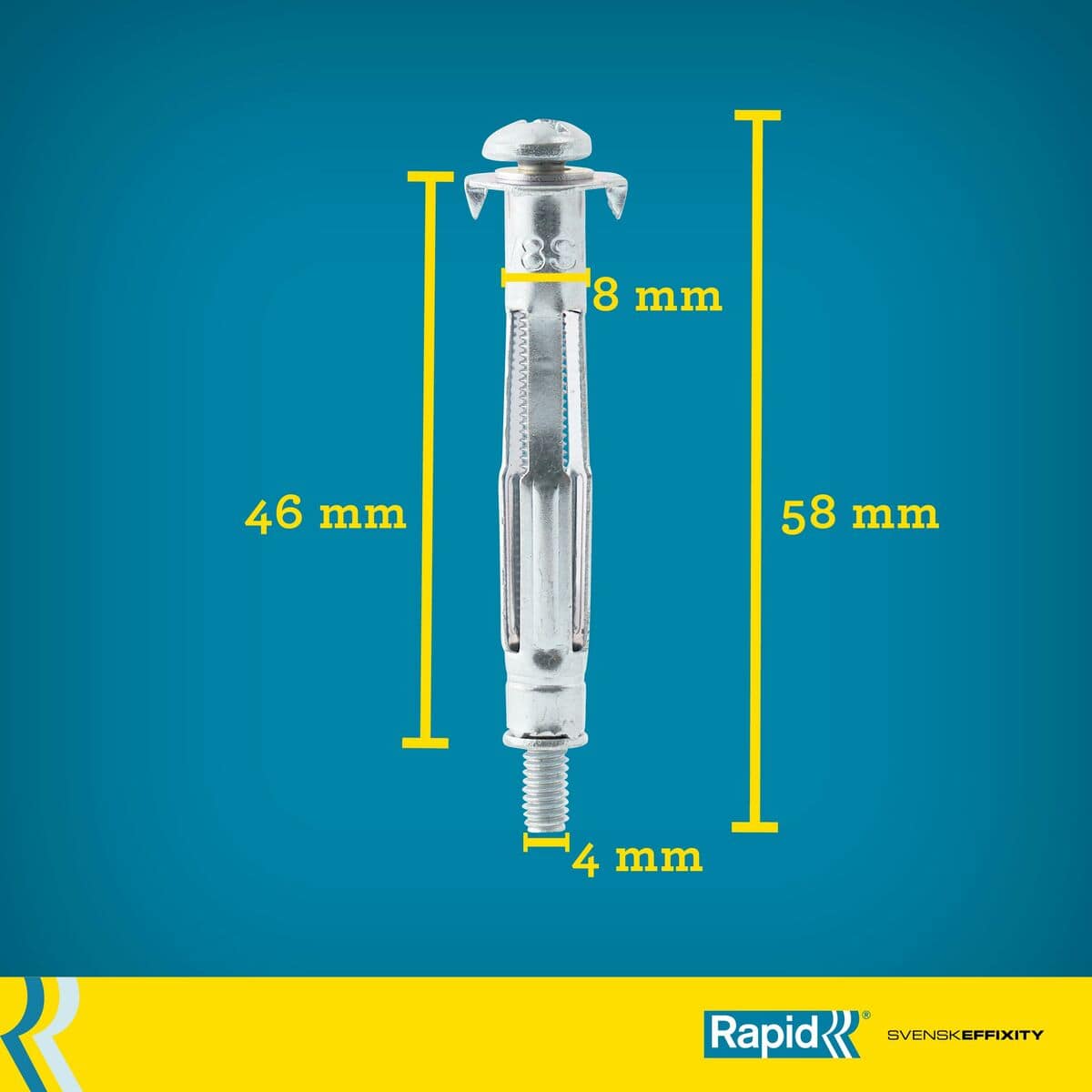 Tacos y tornillos Rapid Ø 8 x 46 mm M4 x 58 mm Metal Expansión 10 Unidades 8 S71015545_7