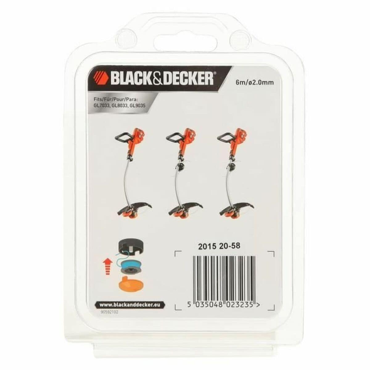 Bobina de hilo Black & Decker A6482-XJ Negro Nailon 2 S7125691_1