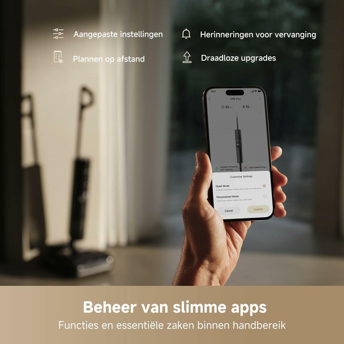 Dreame Aspirador Escoba H15 Pro Wet and Dry 400 W 0,7 l Autolimpieza y Pantalla 8 S71022847_7