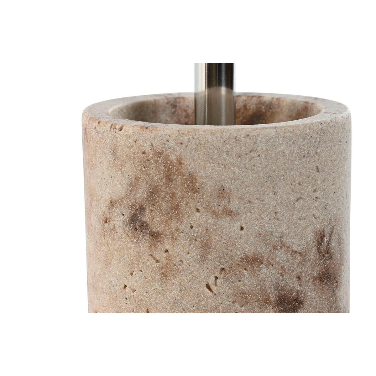 Escobilla para el Baño Home ESPRIT Crema Plateado Resina Aluminio Polietileno 10,5 x 10,5 x 37 cm 2 S3058976_1