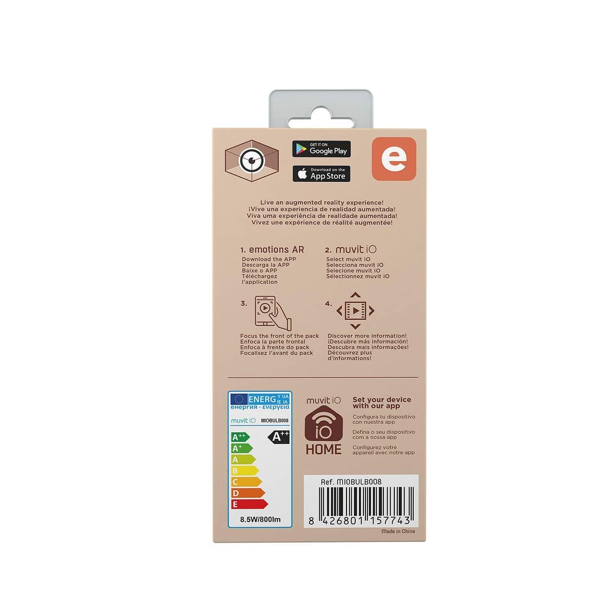 muvit iO bombilla inteligente A60 E27/9W/806lm RGB+Blancos D60*H110 11 M1300328_10