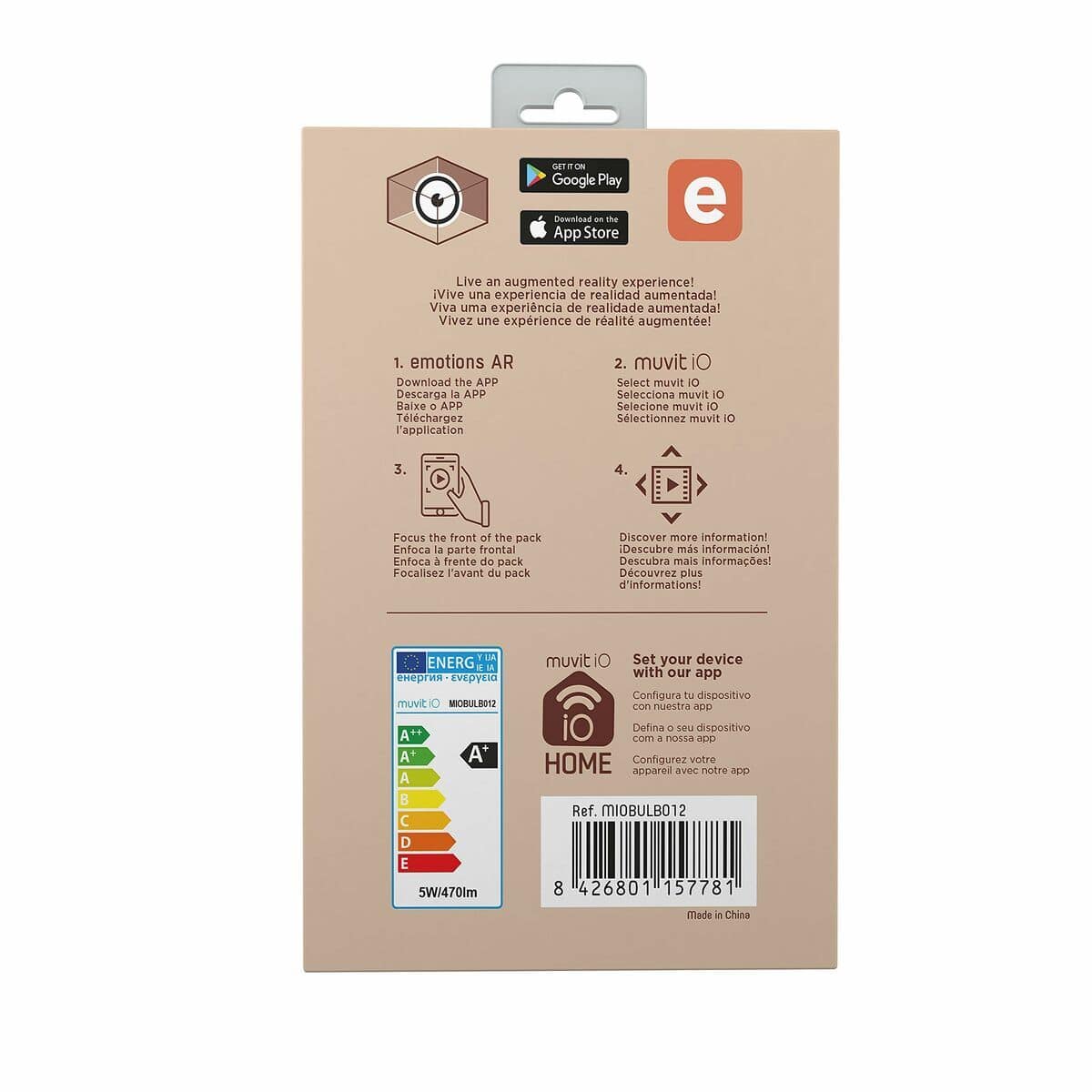 Bombilla Inteligente Muvit iO 5 W E27 1800 K 2700 K 480 Lm Wi-Fi 3 M1300330_2