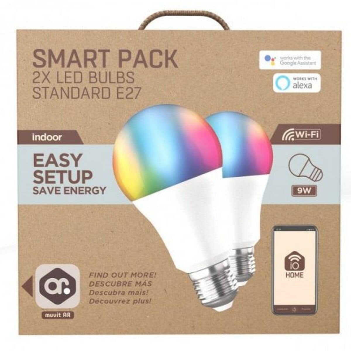 muvit iO pack 2 Bombillas A60, E27 800lm, 9W, RGB+CCT, D60* H118 15 M1300356_14