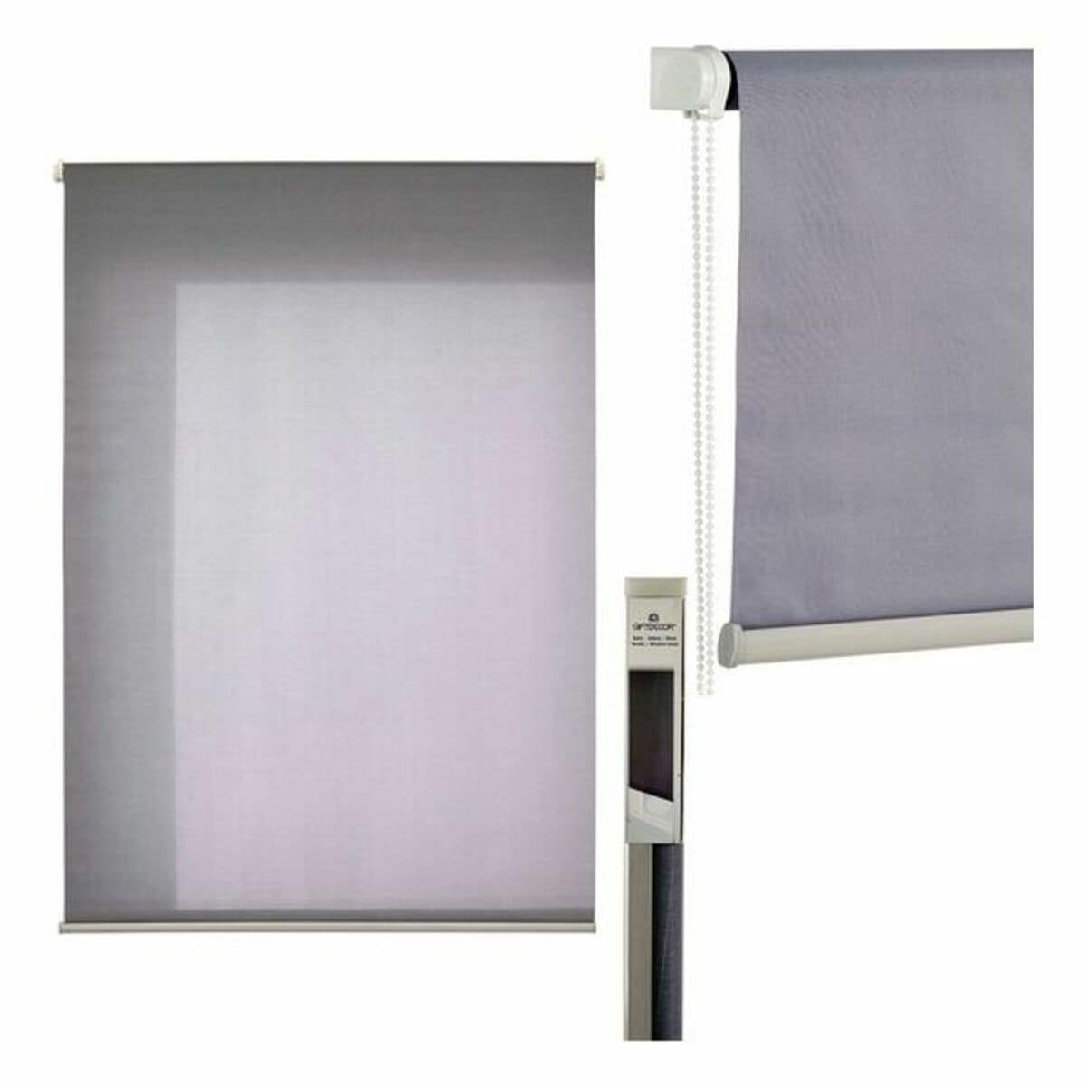 Estor Enrollable Gift Decor Gris Plástico 5 x 131 x 5 cm 3 S3606424_2