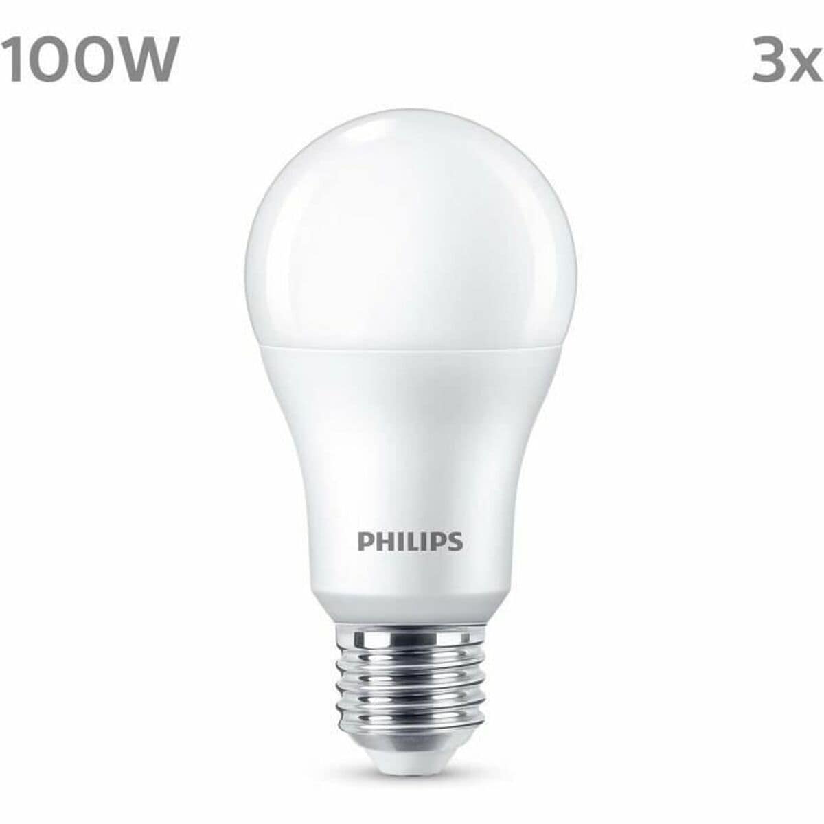 Bombilla LED Philips A67 Blanco E 100 W E27 3 Unidades (4000 K) 1 S71013125_0