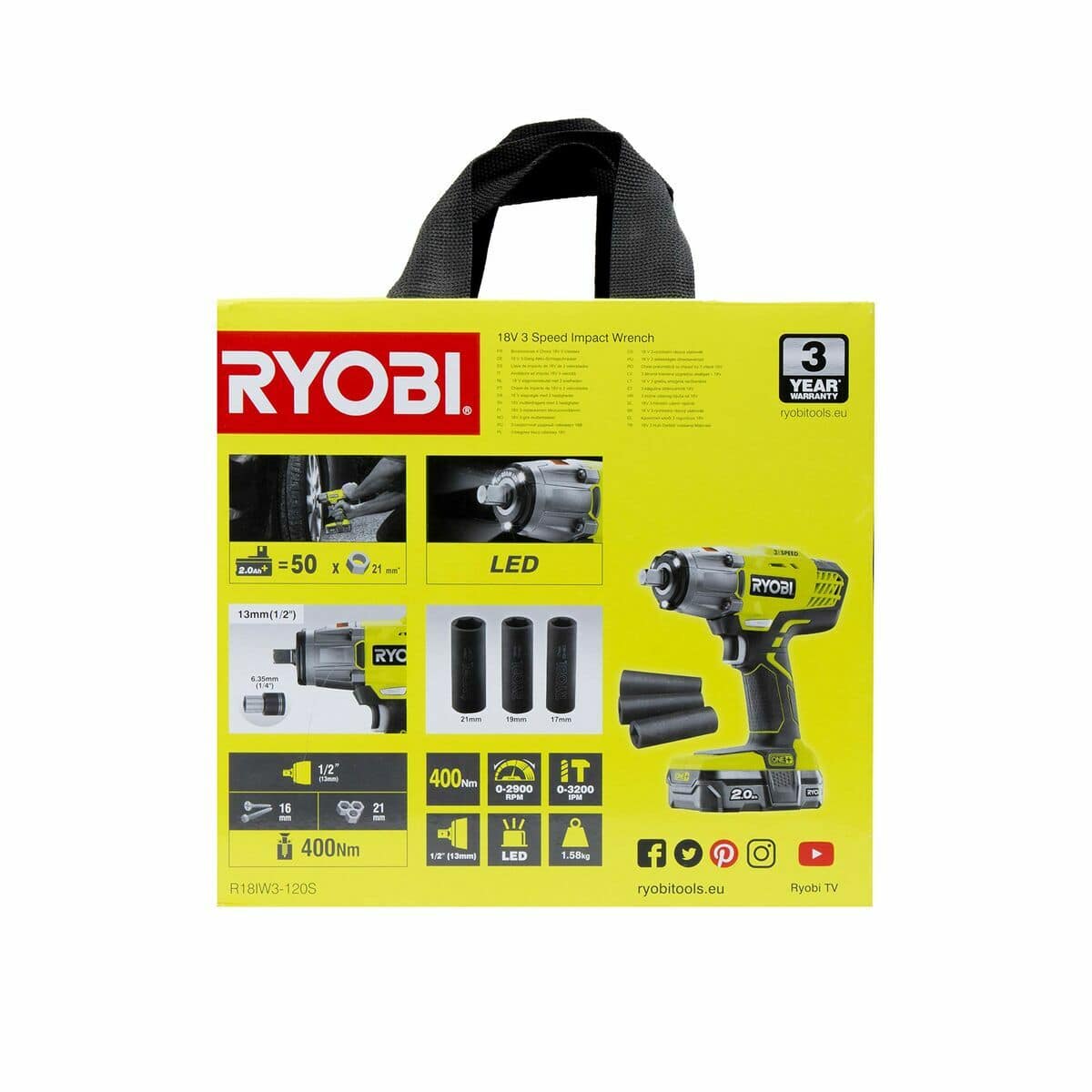Atornillador eléctrico Ryobi 5133003574 De impacto 19 S7162156_18