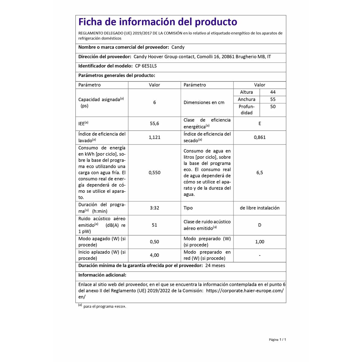 Lavavajillas Candy CP6E51LS 12 S0456299_11