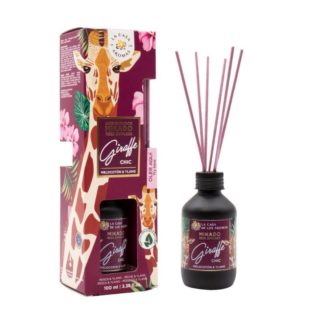 Varitas Perfumadas La Casa de los Aromas Giraffe Chic Melocotón Ylang Ylang (100 ml) 1 S0593419_0