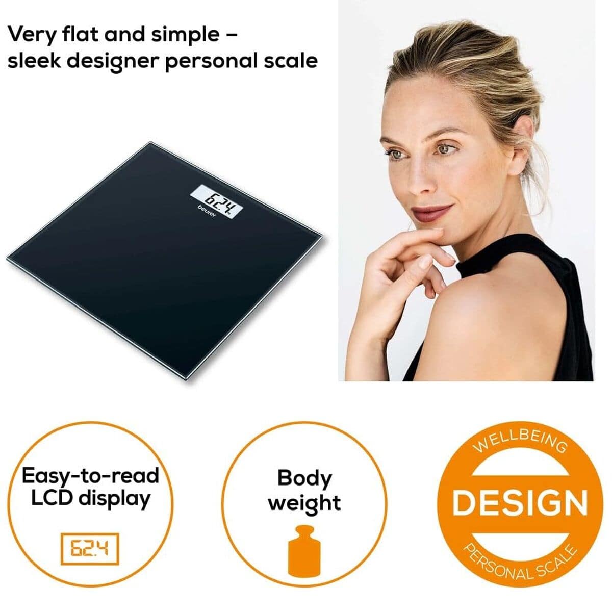 Báscula Digital de Baño Beurer GS10 Negro Vidrio 180 kg 5 S0469043_4