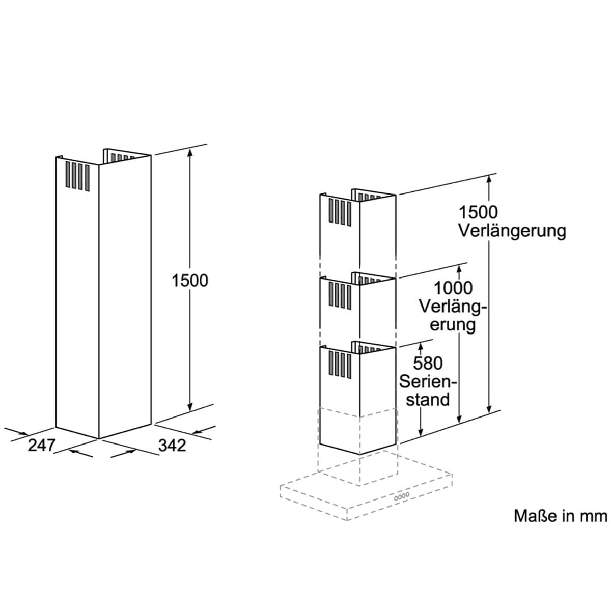 Prolongación de Chimenea para Campana Extractora Balay DHZ1233 1,5 m 5 S0445875_4