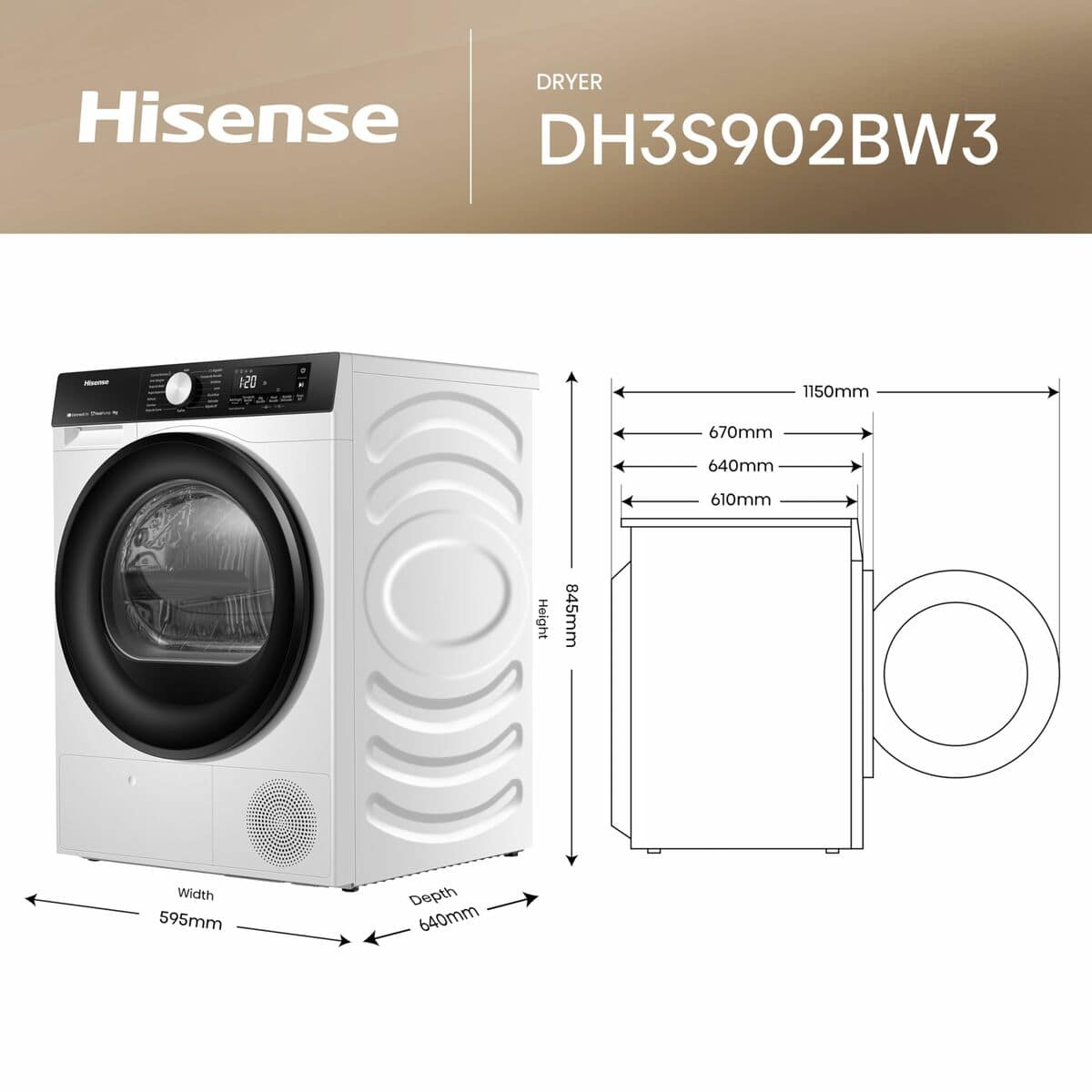Secadora Hisense DH3S902BW3 9 kg 5 S0462279_4