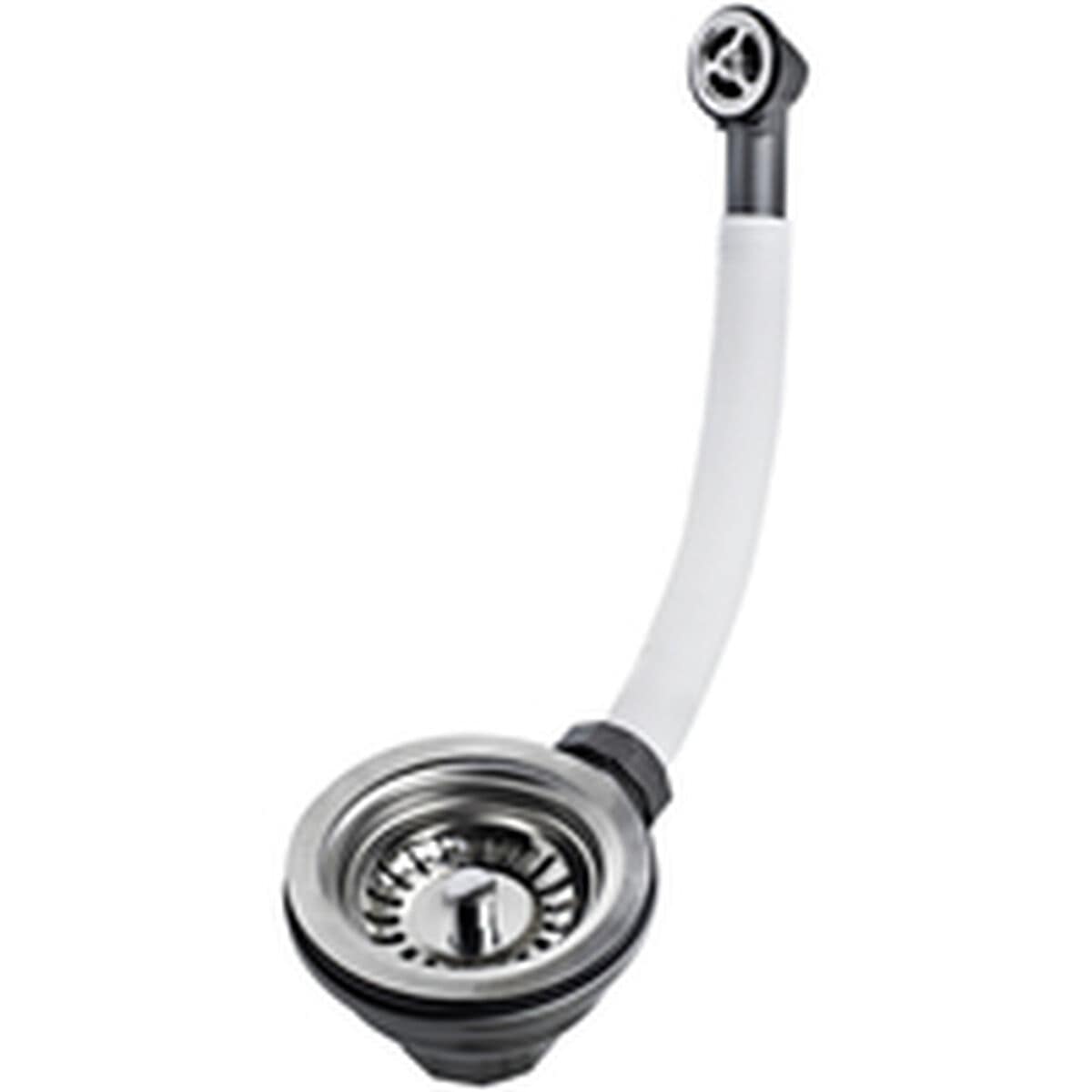 Válvula para fregadero con Rebosadero Flexible Teka 61001302 Plata Acero Inoxidable 2 S0444041_1