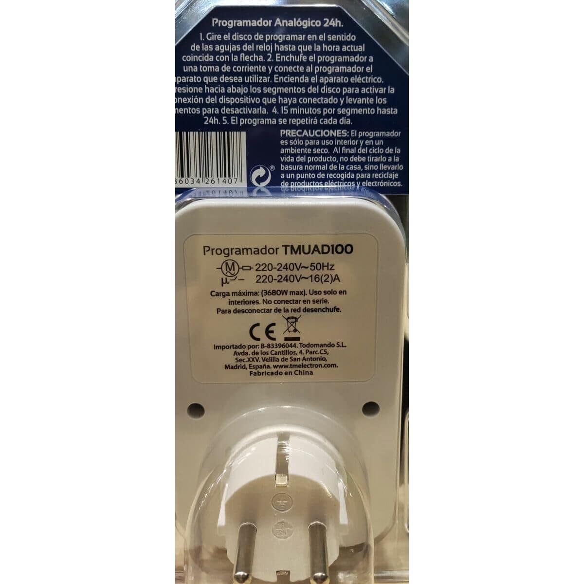 Enchufe con programador analógico TM Electron TMUAD100 3 S0468637_2