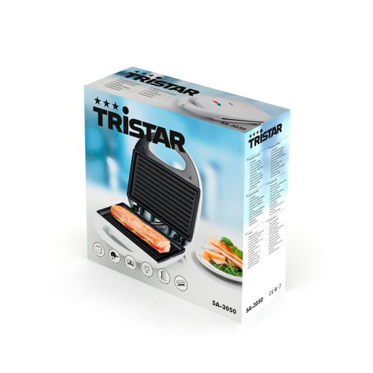 Sandwichera Tristar SA-3050 750W Blanco Negro 750 W 5 S0402641_4