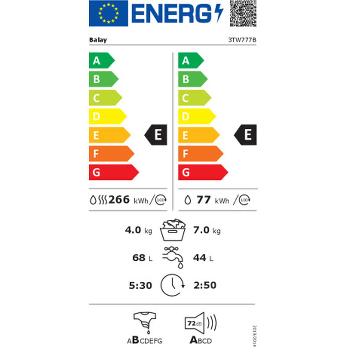 Lavadora - Secadora Balay 3TW777B 4 Kg 7 kg 2 S0450920_1