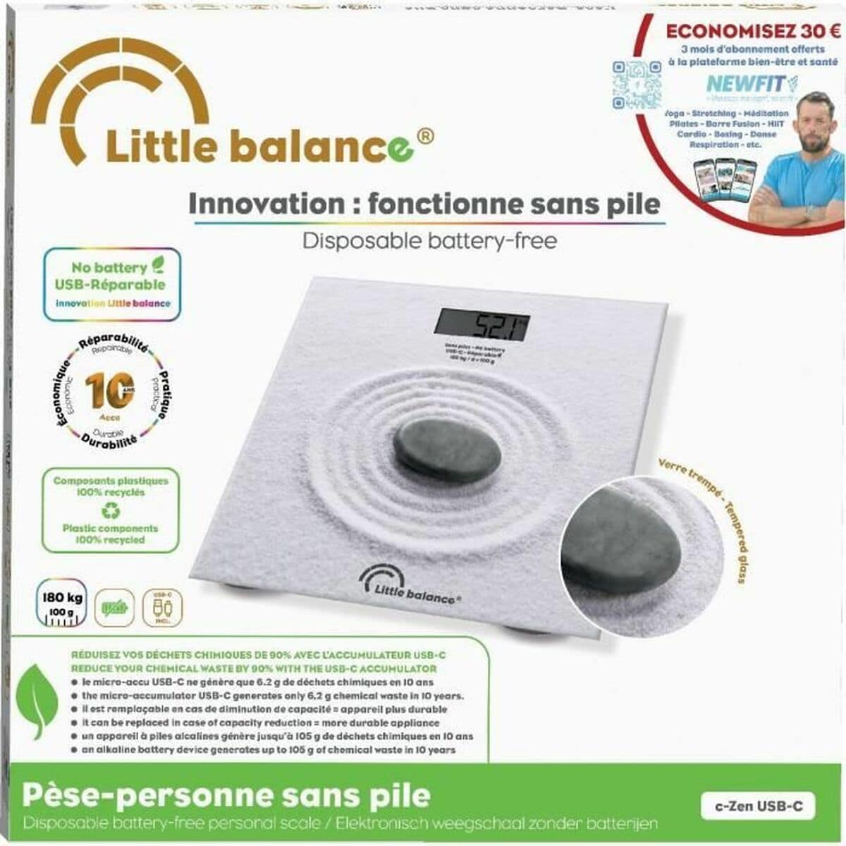 Báscula Digital de Baño Little Balance Zen 2 S71016992_1