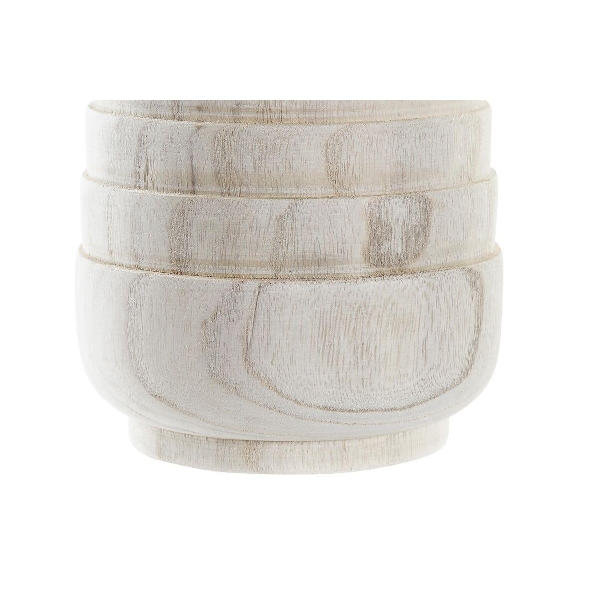 Macetero DKD Home Decor Marrón Natural Cuadrada Boho 17 x 17 x 16 cm 2 S3034684_1