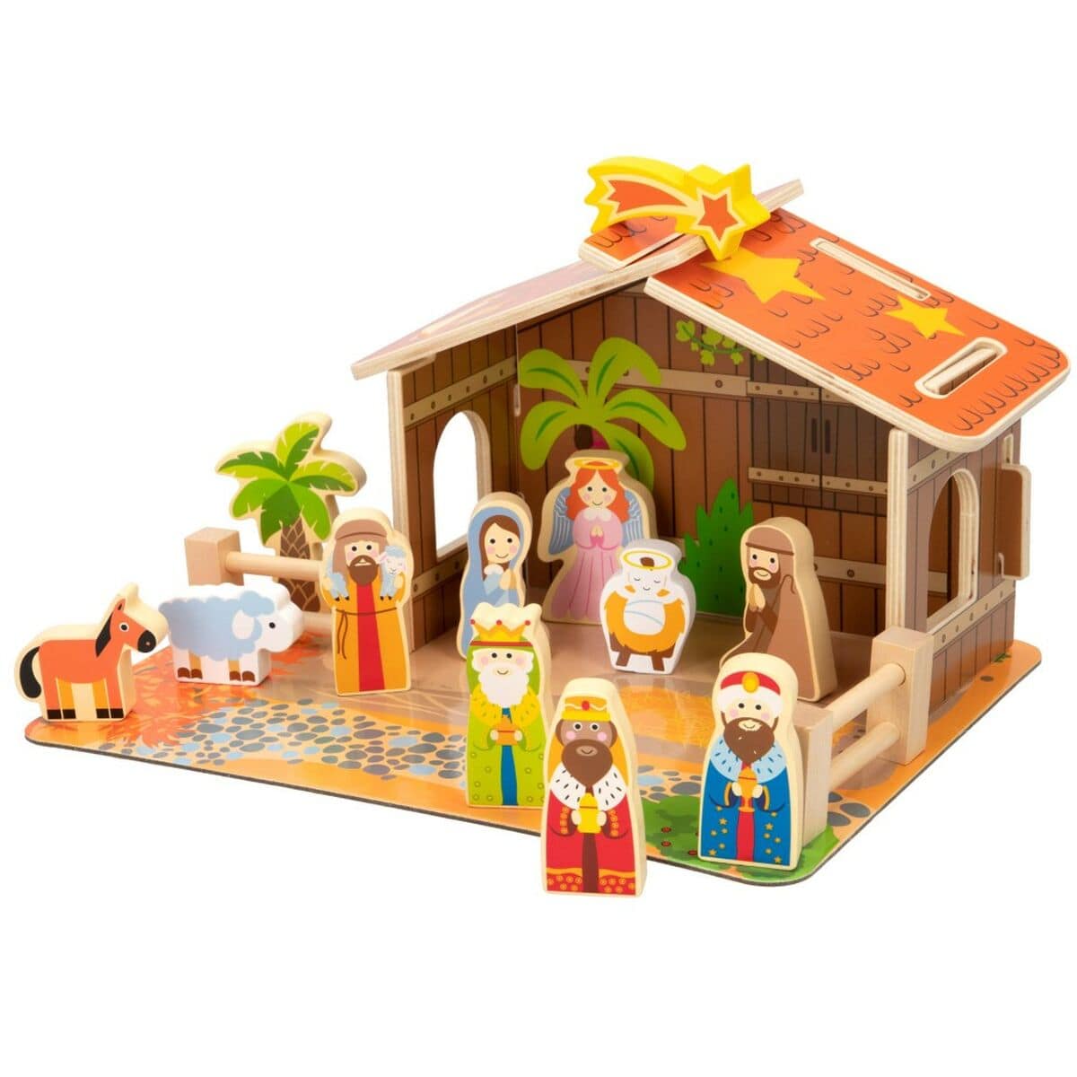 Belén de Navidad Woomax Madera 29,5 x 16,5 x 22 cm (20 Piezas) (6 Unidades) 2 S8900196_1