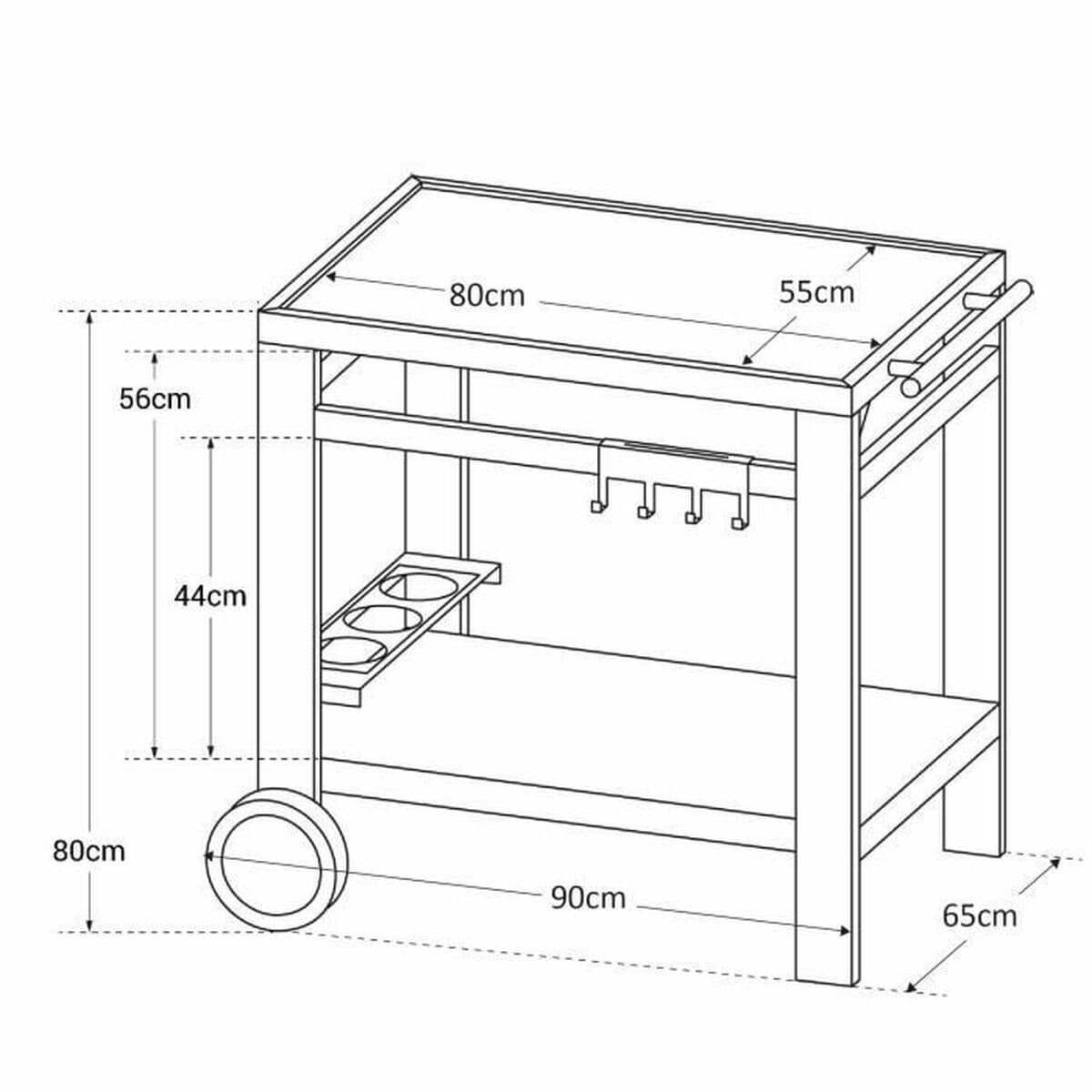 Carro Cook'in Garden Media 80 Negro noir 3 S71014841_2