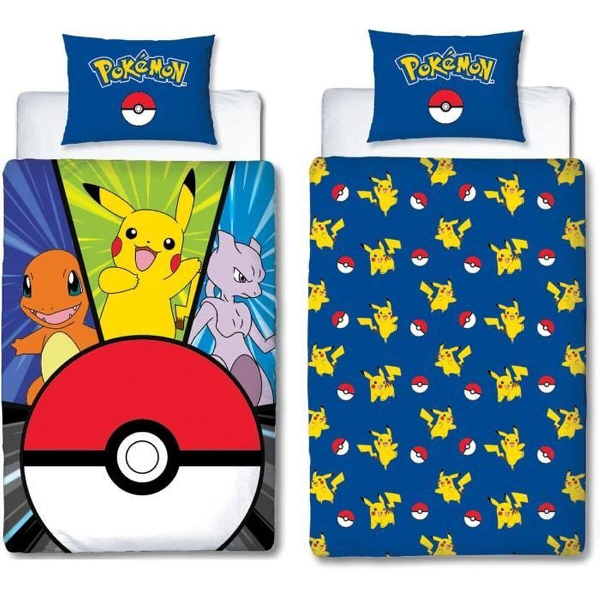 Juego de funda nórdica Pokémon Amarillo Blanco Rojo Cama de 140 2 Piezas 1 S71025611_0