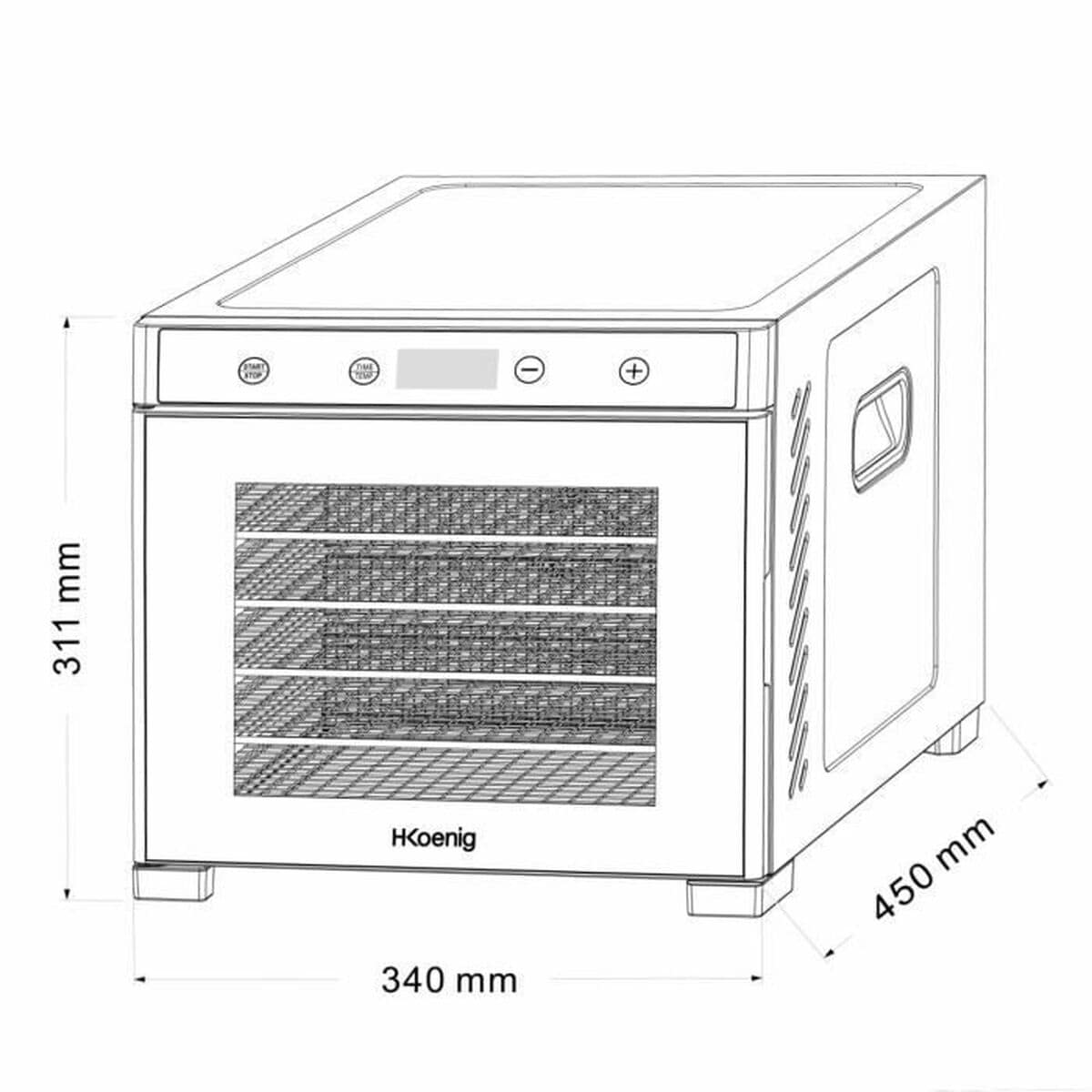 Deshidratador de Alimentos Hkoenig 650 W 5 S7196670_4