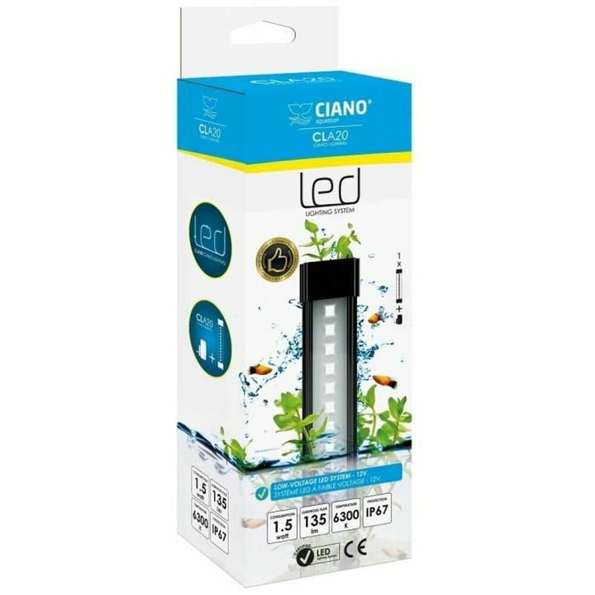 Luz LED Ciano Cla20 Plants 8 W Negro 1 S0800403_0
