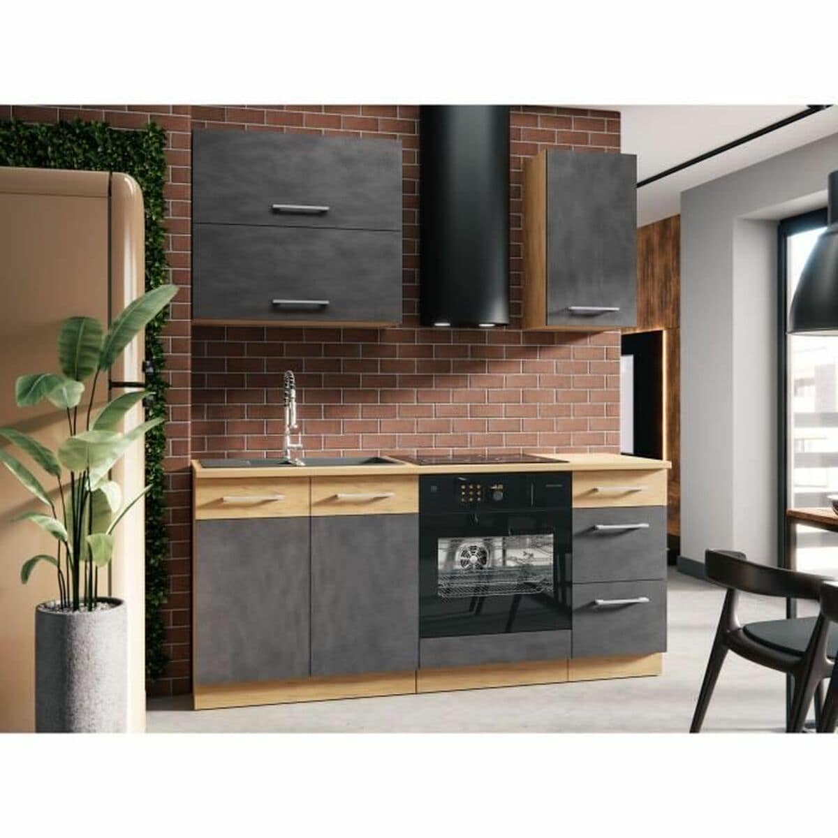Mueble de cocina ROCK Gris 58 x 72 cm 4 S7194287_3