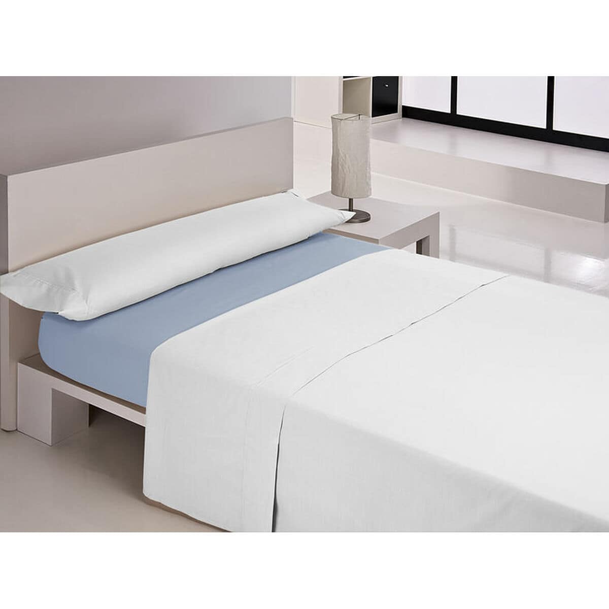 Sábana Bajera Ajustable Happy Home MIX COLORS Azul Cama de 180 180 x 200 + 30 cm 1 D2101457_0