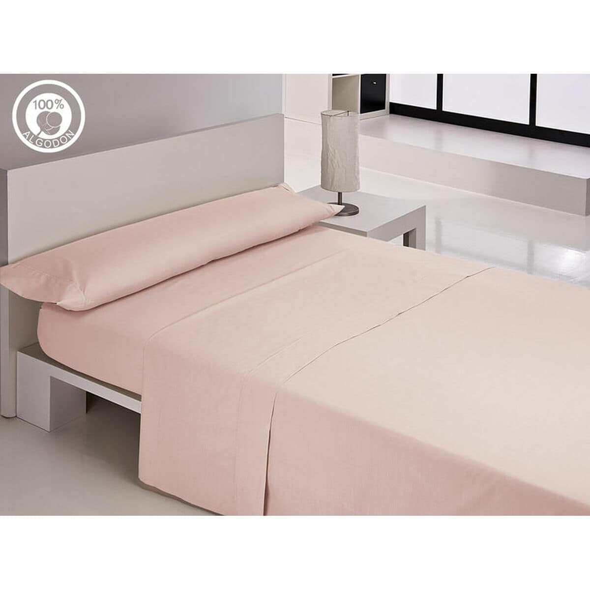 Juego de Sábanas Hosteline IRIS PREMIUM Rosa Cama de 105 1 D2100760_0