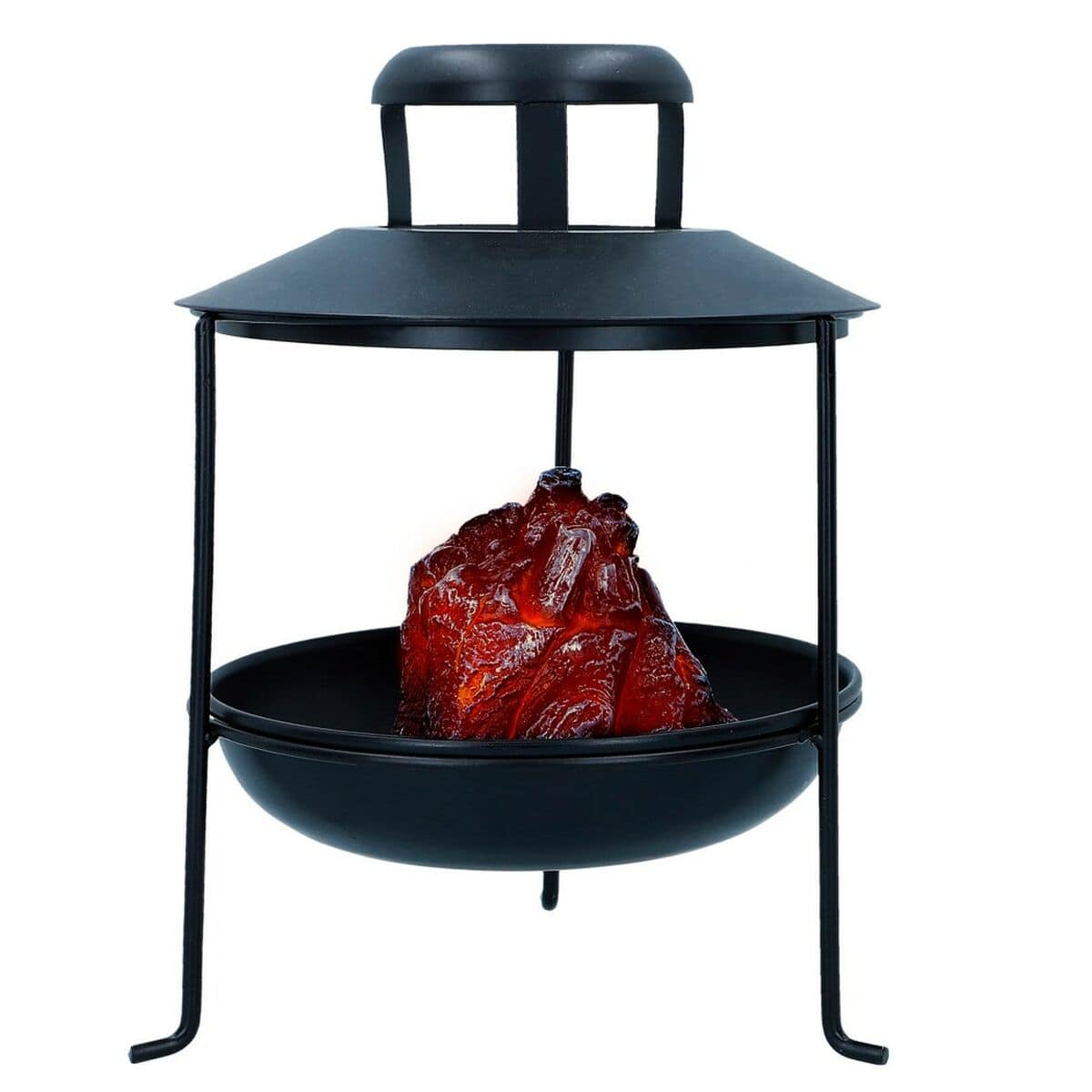 Brasero Ambients Luz LED Carbón Decorativo 22 x 30 x 22 cm (2 Unidades) 2 S8901399_1