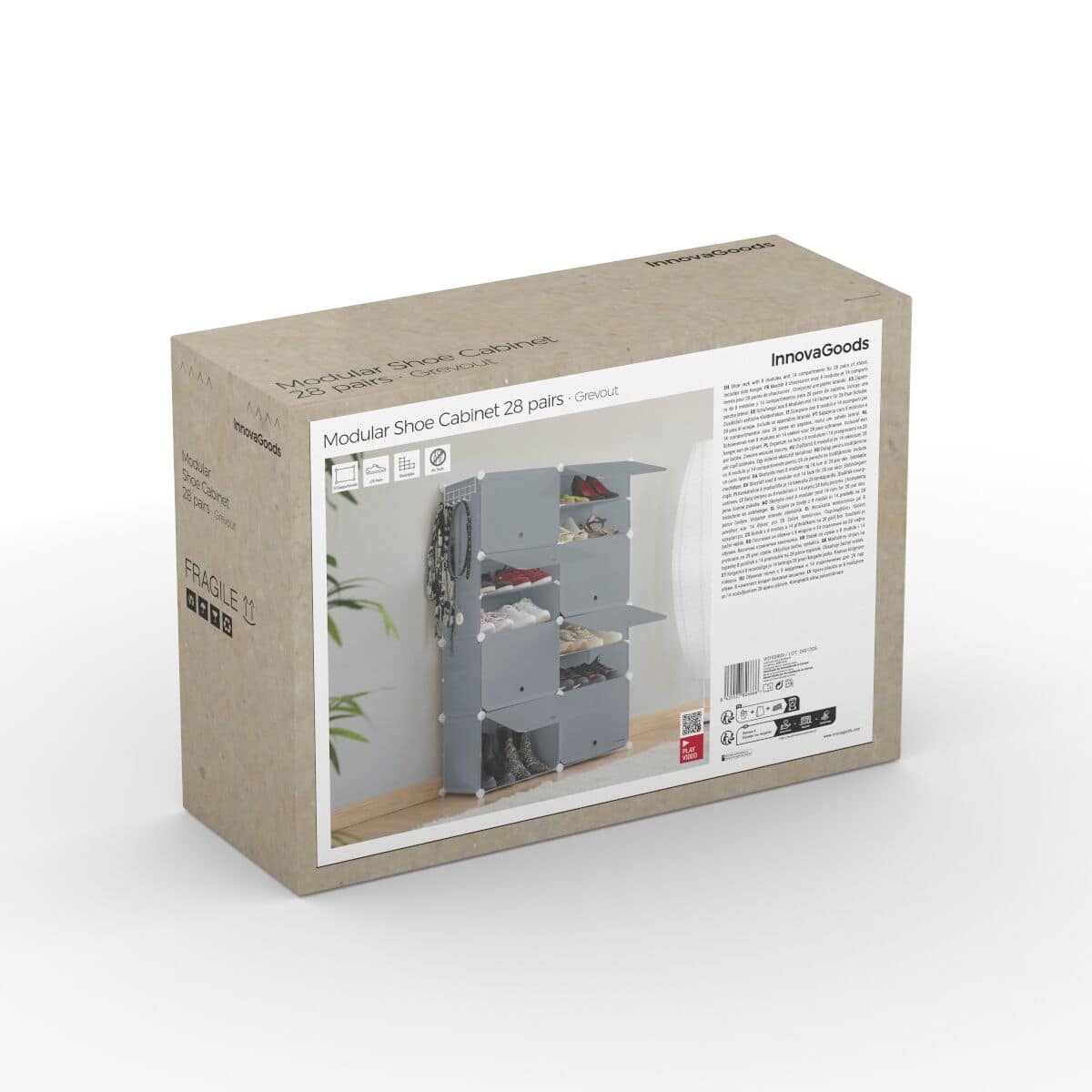 Zapatero Modular Portátil InnovaGoods Gris 17 V0103911_16